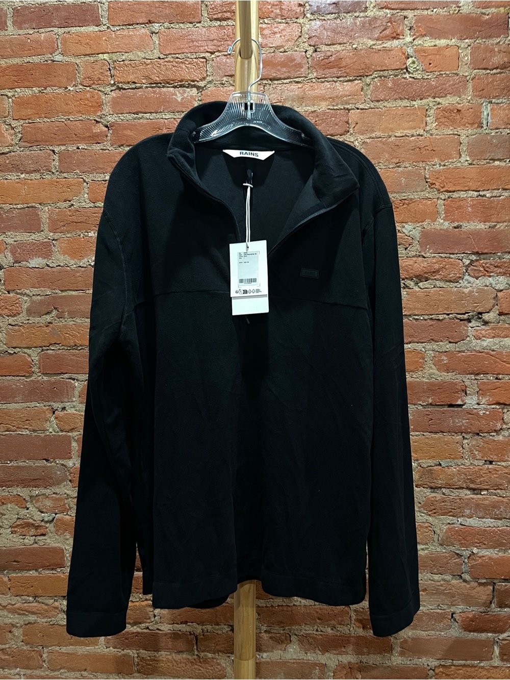 Rains Addis Fleece Half Zip Quarter Zip Size L NWT